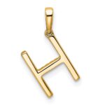 10K Diamond Letter H Initial Pendant - Image 4