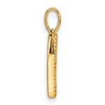 14K Diamond Letter H Initial Pendant - Image 2