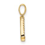 14K Diamond Letter J Initial Pendant - Image 2