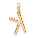 10K Diamond Letter K Initial Pendant - Image 4