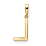 14K Diamond Letter L Initial Pendant - Image 3