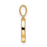 14K Diamond Letter O Initial Pendant - Image 2