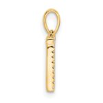 14K Diamond Letter T Initial Pendant - Image 2