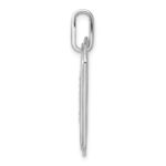 14K White Gold Diamond Initial H Dog Tag Charm - Image 2