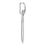 14K White Gold  Diamond Initial I Dog Tag Charm - Image 2