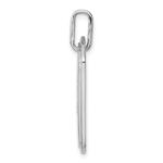 14K White Gold  Diamond Initial Q Dog Tag Charm - Image 2