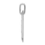14K White Gold  Diamond Initial R Dog Tag Charm - Image 2