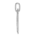 14K White Gold  Diamond Initial Y Dog Tag Charm - Image 2