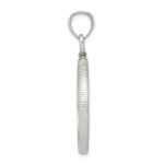 Wideband Distinguished Coin Jewelry Sterling Silver Polished and Diamond-cut 24.1 x 1.7mm $0.25 Screw Top Coin Bezel Pendant - Image 2