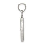 Wideband Distinguished Coin Jewelry Sterling Silver Polished 19.1 x 1.5mm $0.01 Screw Top Coin Bezel Pendant - Image 2