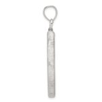 Wideband Distinguished Coin Jewelry Sterling Silver Polished 30.5 x 2.1mm $0.50 Screw Top Coin Bezel Pendant - Image 2