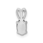 Sterling Silver Rhodium-plated Created Sapphire Pendant - Image 4