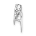 Sterling Silver Rhodium CZ Birthstone Vibrant Chain Slide - Image 2