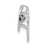 Sterling Silver Rhodium Garnet Birthstone Vibrant Chain Slide - Image 2