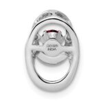 Sterling Silver Rhodium Garnet Birthstone Vibrant Chain Slide - Image 4