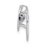 Sterling Silver Rhodium Created Alexandrite Birthstone Vibrant Chain Slide - Image 2