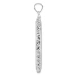 Wideband Distinguished Coin Jewelry Sterling Silver Polished Rope 39.4 x 3.1mm 1 oz. Screw Top Coin Bezel Pendant - Image 2