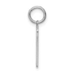 Sterling Silver Rhodium-plated Pink Birth Certificate Polished Charm - Image 2