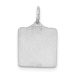 Sterling Silver Rhodium-plated Pink Birth Certificate Polished Charm - Image 3