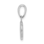 De-Ani Sterling Silver Rhodium-Plated Polished Peace Symbol Pendant - Image 2