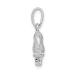 De-Ani Sterling Silver Rhodium-plated Polished 3D Toucan Bird Pendant - Image 2