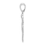 De-Ani Sterling Silver Rhodium-Plated Polished and Textured Gecko Pendant - Image 2