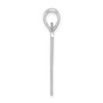 De-Ani Sterling Silver Rhodium-Plated Polished and Textured Key West License Pendant - Image 2