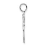 De-Ani Sterling Silver Rhodium-Plated Polished Filigree Wing Dragonfly Pendant - Image 2