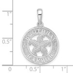 De-Ani Sterling Silver Rhodium-Plated Polished Booth Bay Starfish Pendant - Image 4