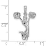 De-Ani Sterling Silver Rhodium-Plated Polished Cheer Leader Pendant - Image 2