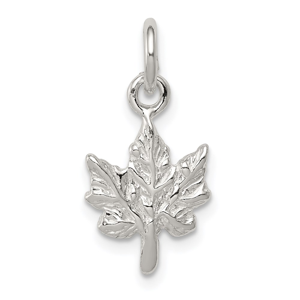 QC1015.jpg Sterling Silver Maple Leaf Charm - Image 1