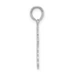 De-Ani Sterling Silver Rhodium-plated Polished Lace Trim Cross Pendant - Image 2