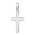 De-Ani Sterling Silver Rhodium-plated Polished Cross Pendant