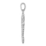 De-Ani Sterling Silver Rhodium-Plated Polished 3D Sea Horse Pendant - Image 2