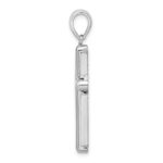 De-Ani Sterling Silver Rounded Cross with Frame Pendant - Image 2