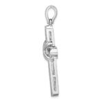 De-Ani Sterling Silver Small Rounded X-Center with Frame Cross Pendant - Image 2