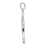 De-Ani Sterling Silver Rhodium-Plated Fleur de Lis with Poem on Reverse Cross Pendant - Image 2