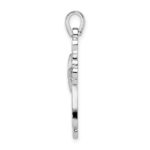 De-Ani Sterling Silver Rhodium-plated Fancy Cut-Out Cross Pendant - Image 2