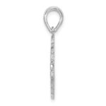 De-Ani Sterling Silver Rhodium-Plated Jamaica with Palm Tree Cut-Out Disc Pendant - Image 2