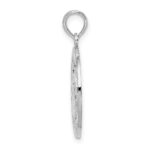 De-Ani Sterling Silver Rhodium-Plated Jamaica Round Circle with Sailboat Pendant - Image 2