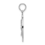 De-Ani Sterling Silver Rhodium-Plated Jamaica Round Circle with Crab Pendant - Image 2