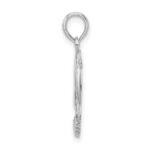 De-Ani Sterling Silver Rhodium-Plated Jamaica 2 Jumping Dolphins Pendant - Image 2