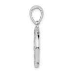 De-Ani Sterling Silver Rhodium-Plated Polished Reversible Fireman Medal Pendant - Image 2