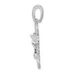 De-Ani Sterling Silver Rhodium-Plated Polished Horse Head in Wreath Pendant - Image 2