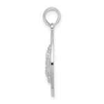 De-Ani Sterling Silver Rhodium-Plated Fort Myers Beach Florida Circle with Starfish Pendant - Image 2