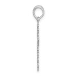 De-Ani Sterling Silver Polished Lace-edge Cross Pendant - Image 2