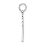 De-Ani Sterling Silver Rhodium-plated All-Over Diamond-Cut Latin Cross Pendant - Image 2