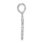 De-Ani Sterling Silver Rhodium-plated Polished Cut-Out Snowflake Pendant - Image 2
