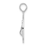 De-Ani Sterling Silver Rhodium-Plated Pentwater Michigan Circle with Flip Flop Pendant - Image 2
