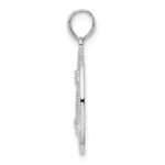 De-Ani Sterling Silver Rhodium-Plated Pentwater Michigan Circle with Lighthouse Pendant - Image 2